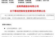 鸡西明日停牌！又一A股，筹划控制权变更